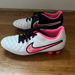 Nike Tiempo Rio II Pink/White/Black Soccer Cleats
